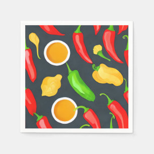 Hot Chilli Peppers Pattern Napkin