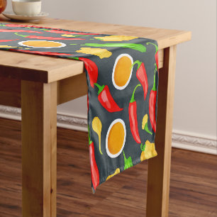 Hot Chilli Peppers Pattern Short Table Runner
