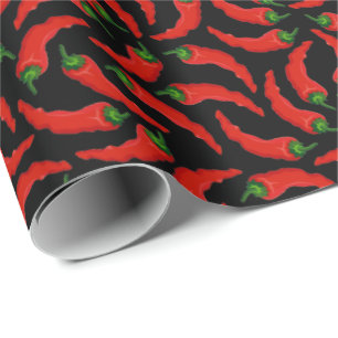Hot Chilli Peppers Pattern Wrapping Paper