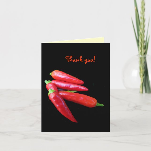 Hot Chilli Peppers Thank You Card (Front)