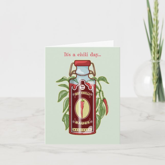 Hot Chilli Sauce Card (Front)