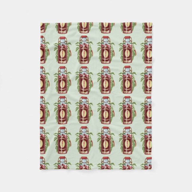 Hot Chilli Sauce Fleece Blanket (Front)