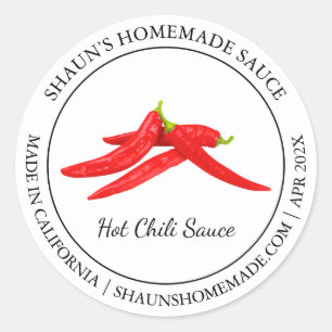 Hot Chilli Sauce Modern label