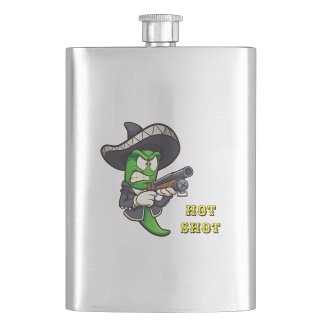 Hot Chilli Shot Hip Flask (Front)