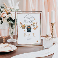 Hot Choco Bar Pumpkin Rustic Fall Baby Shower