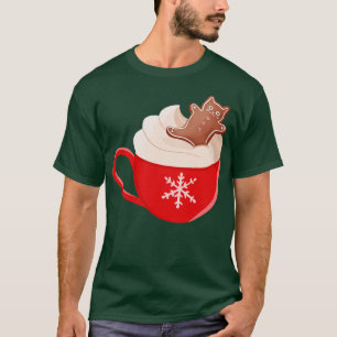 Hot Chocolate And Gingerbread Kitty  T-Shirt