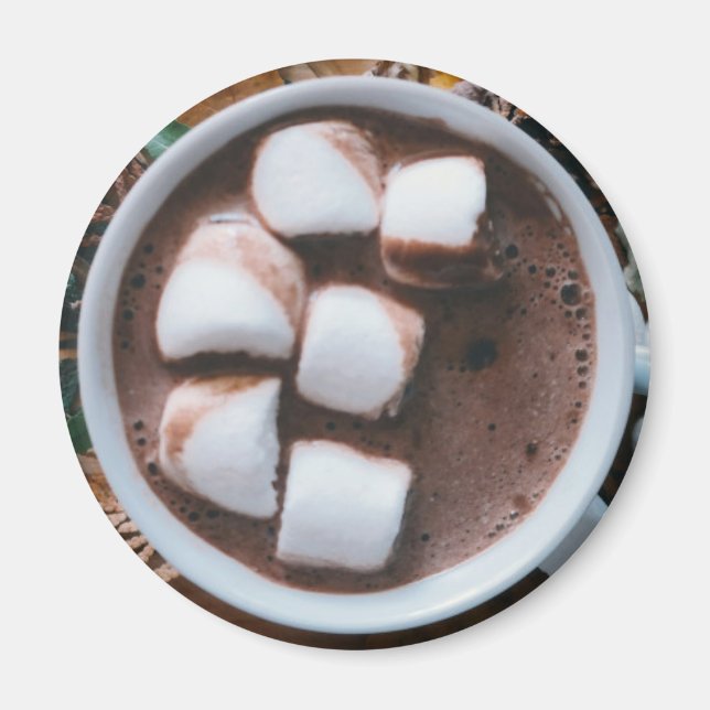 Hot chocolate and marshmallows cocoa magnet (Front)
