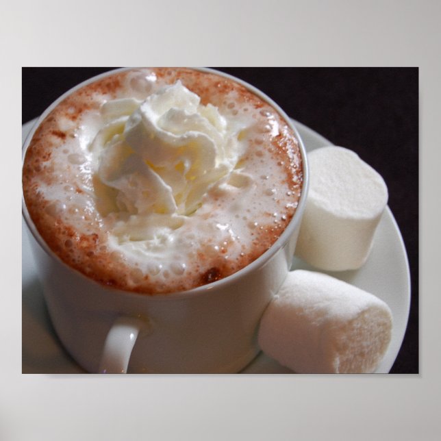 Hot chocolate and marshmallows poster (Front)