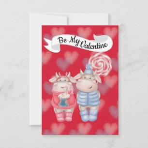 Hot Chocolate And Peppermint Candy Valentine Card