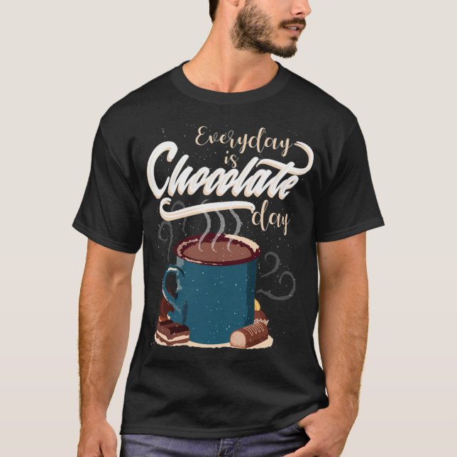 Hot chocolate artwork for chocolate day. T-Shirt (Front)