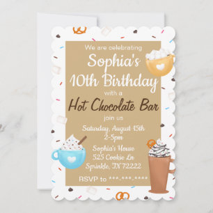 Hot Chocolate Bar Birthday Invitation
