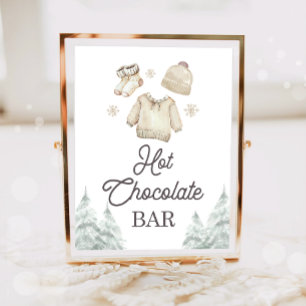 Hot Chocolate Bar Cocoa Baby It's Cold Outside Poster