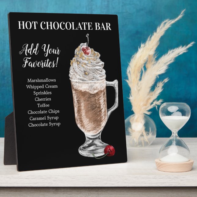 Hot chocolate Bar Drink Plaque (Side)