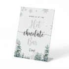 Hot Chocolate Bar silver winter sign