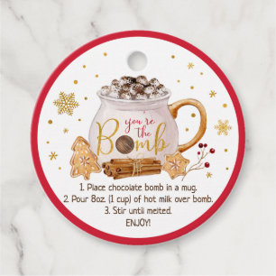Hot Chocolate Bomb Hot Cocoa Bomb Instruction Favour Tags