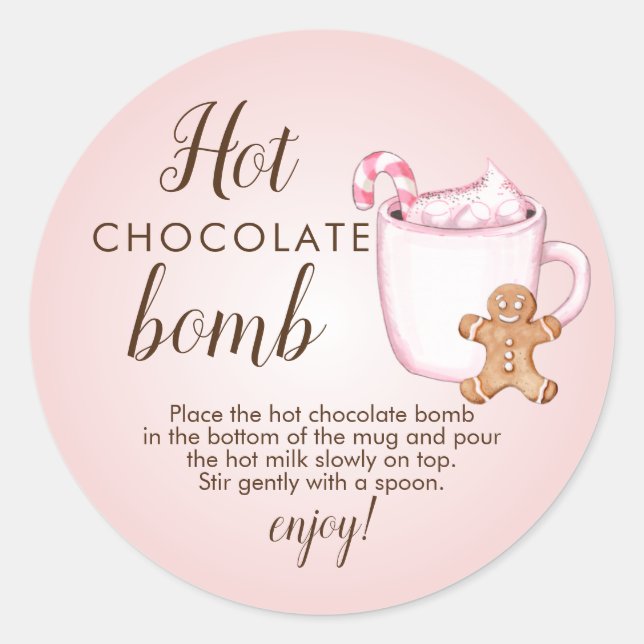 Hot chocolate bomb tag (Front)