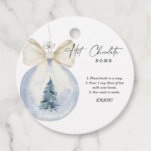 Hot chocolate bomb tag.Winter hot cocoa bomb Favour Tags