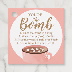 Hot Chocolate Bomb Tags You're the Bomb Cocoa