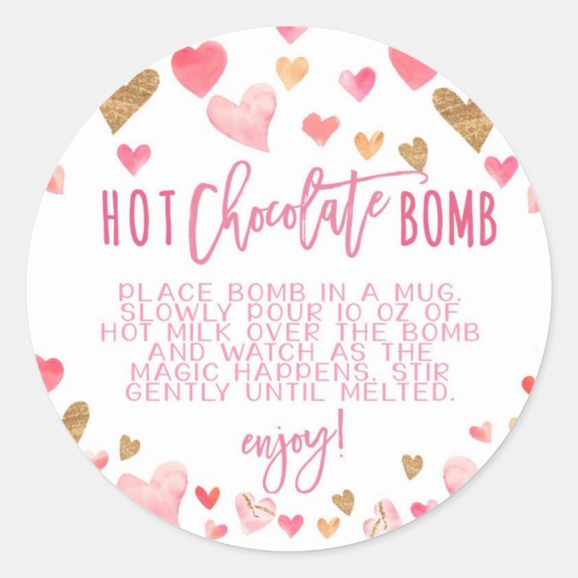 Hot Chocolate Bomb Valentine Tag (Front)
