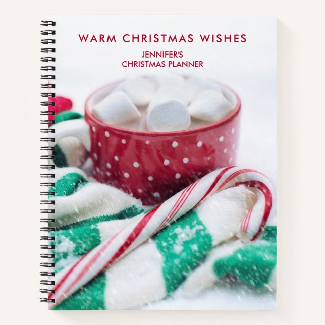 Hot Chocolate & Candy Cane Christmas Notebook (Front)
