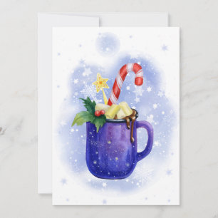 Hot Chocolate & Candy Cane mag Holiday Card