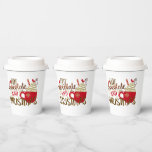 Hot Chocolate & Christmas Whimsical Holiday Paper Cups<br><div class="desc">Customise with text if desired.</div>