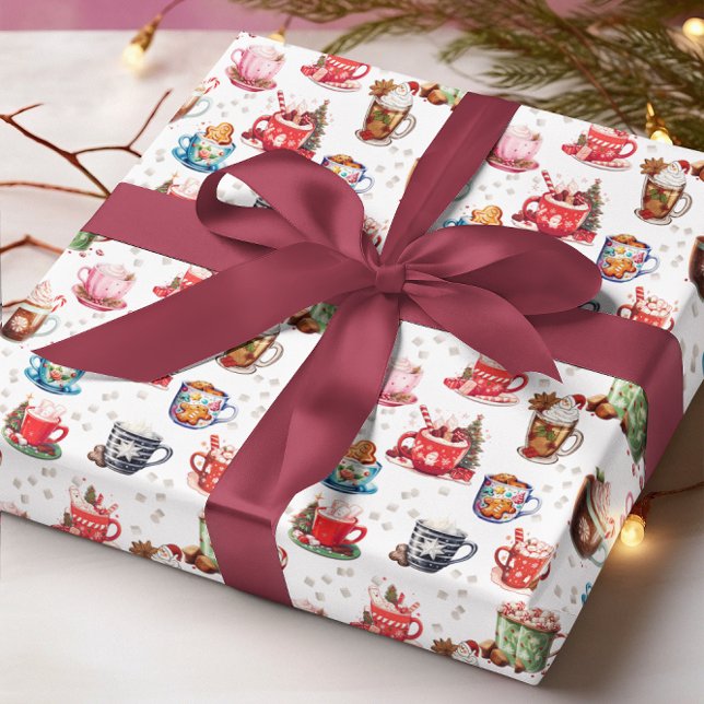 Hot Chocolate Christmas Wrapping paper Set of 3 (Creator Uploaded)
