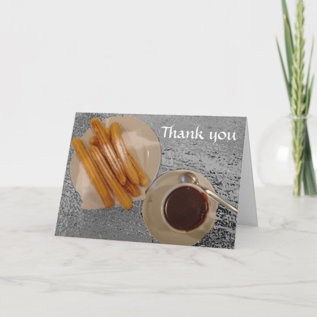 Hot Chocolate & Churros- Chocolate y Churros Thank You Card (Front)