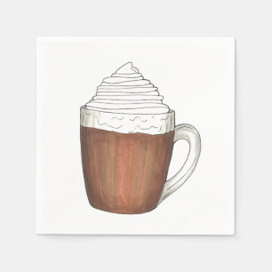 Hot Chocolate Cocoa Christmas Holiday Open House Napkin