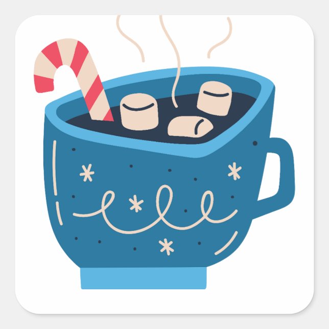 Hot Chocolate Cocoa Mug Sticker (Front)