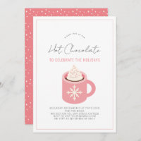 Hot Chocolate/Cocoa Pink Mug Holiday Party