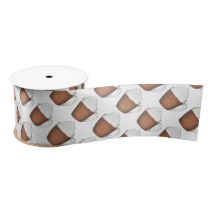 Hot Chocolate Cocoa Winter Christmas Ribbon Satin Ribbon