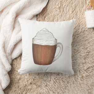 Hot Chocolate Cocoa Winter Drink Christmas Holiday Cushion