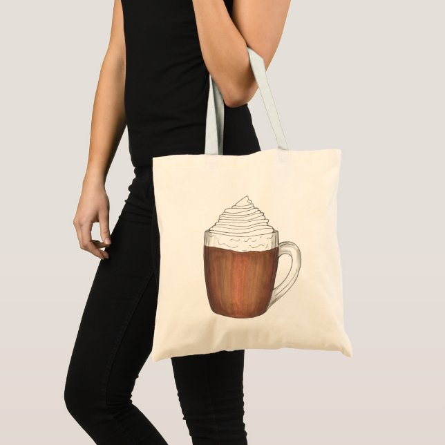 Hot Chocolate Cocoa Winter Holiday Christmas Drink Tote Bag (Front (Product))