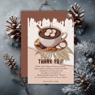 Hot Chocolate & Cookies Winter Baby Shower Thank You Card