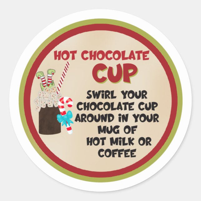 HOT CHOCOLATE CUP Cocoa bomb, cocoa bomb label (Front)