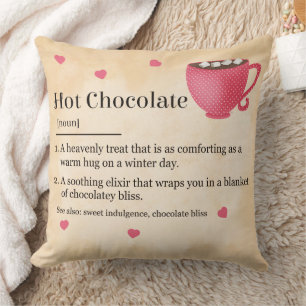 Hot Chocolate Dictionary Definition Cushion