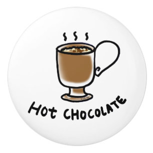 hot chocolate drink ceramic knob