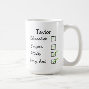 Hot chocolate / hot cocoa personal preference mug