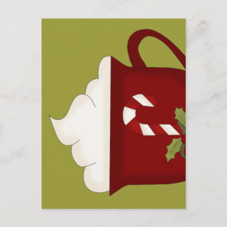 Hot Chocolate Lover Red with Green Postcard