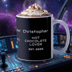Hot Chocolate Lover White Sci-Fi Script Name Est. Coffee Mug