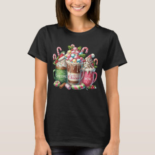 Hot Chocolate Marshmallow Christmas Coffee T-Shirt