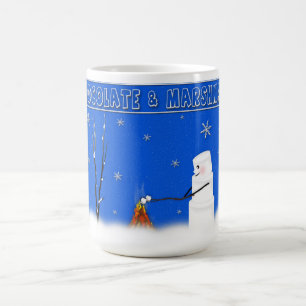 HOT CHOCOLATE & MARSHMALLOW MAN MUG - 15 oz.