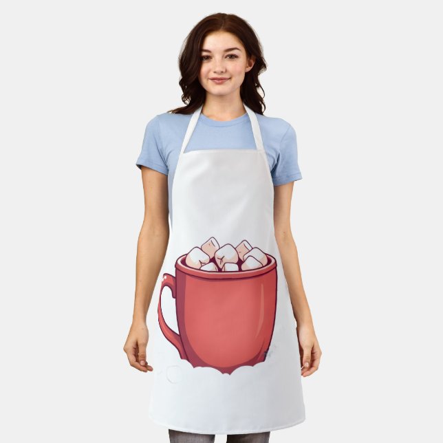 Hot Chocolate Mug Apron  (Worn)