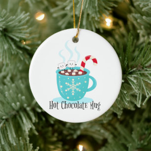Hot Chocolate Mug Ceramic Ornament