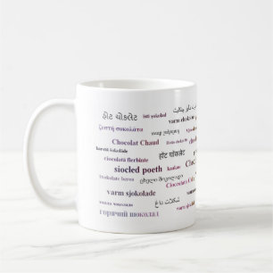 Hot Chocolate Mug in different languages (3color)