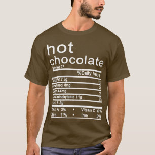 hot chocolate Nutrition Facts Funny Thanksgiving T-Shirt