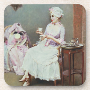 Hot Chocolate (oil on canvas) Coaster