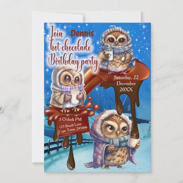 Hot Chocolate Party Invitation (Front)