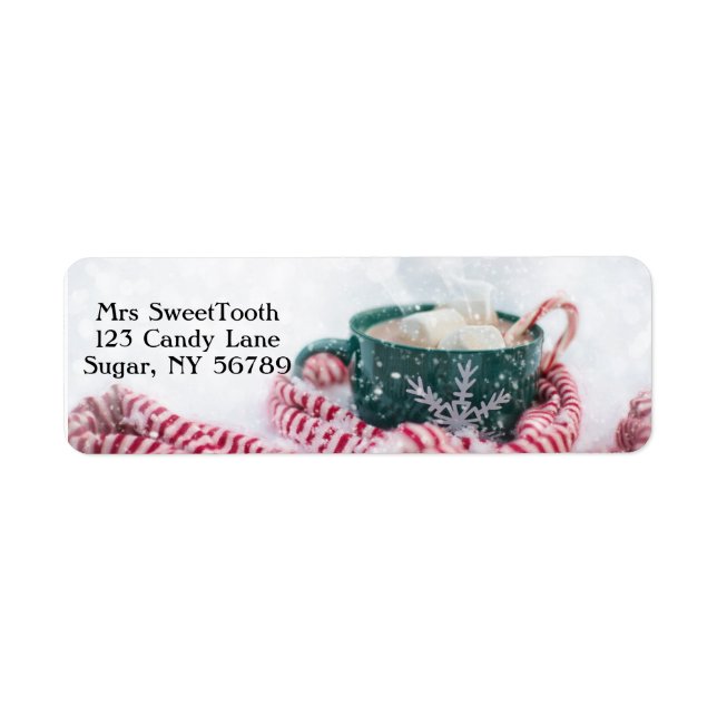 Hot Chocolate Personalised Address Labels (Front)